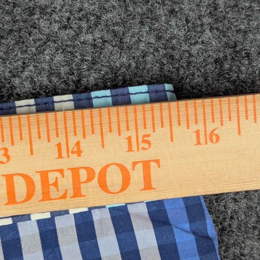 Tommy Bahama Mens Blue‎ Orange Gingham Plaid Swim Trunks Board Shorts Medium